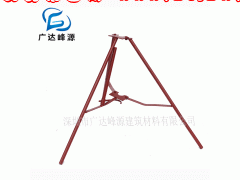 如何确定三角架项目中项网的支撑角度？