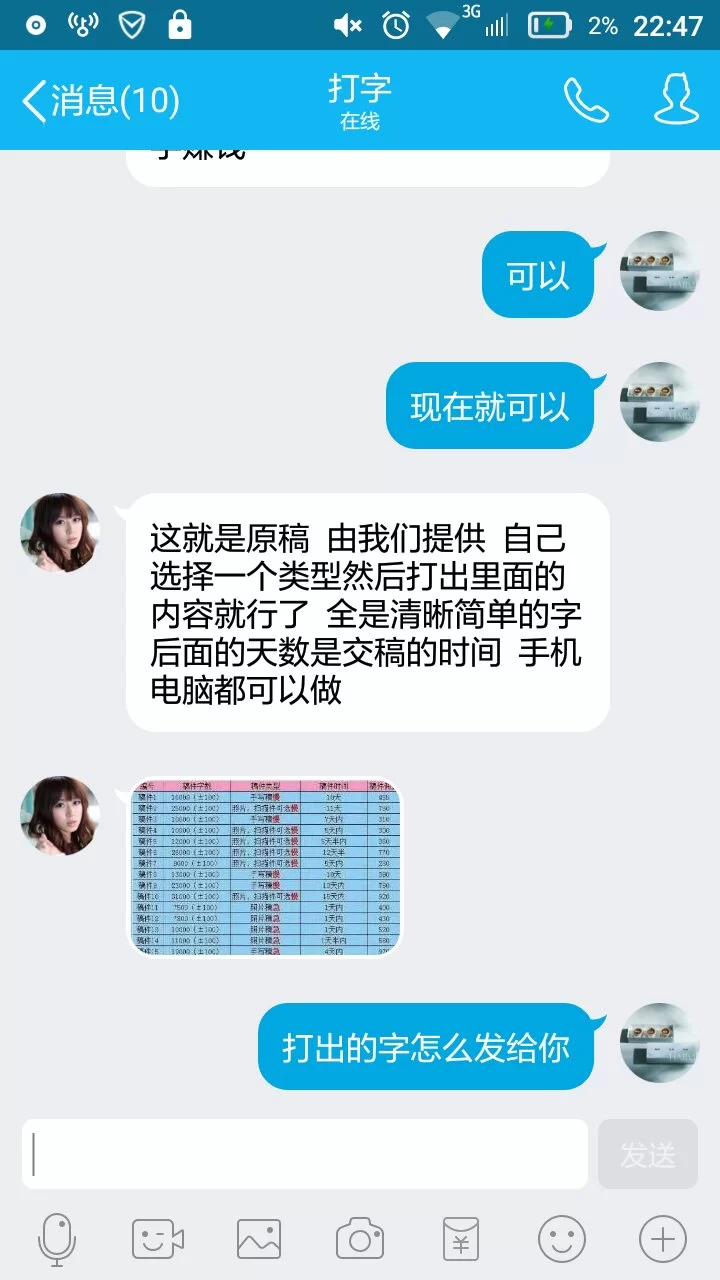 井陉大学兼职,居家打字员160元天靠谱吗?