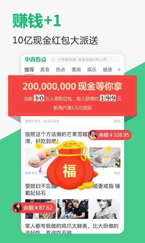 中青看点跟快看点,到底哪个版本赚钱更快?